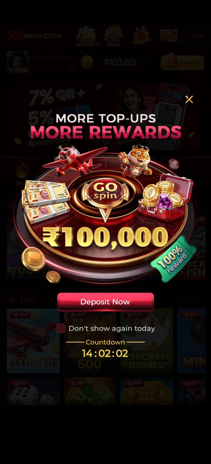 IN101 Game – Online Gaming App Interface